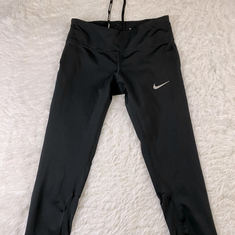 Nike Capri Black Leggings Reflective Dots Small